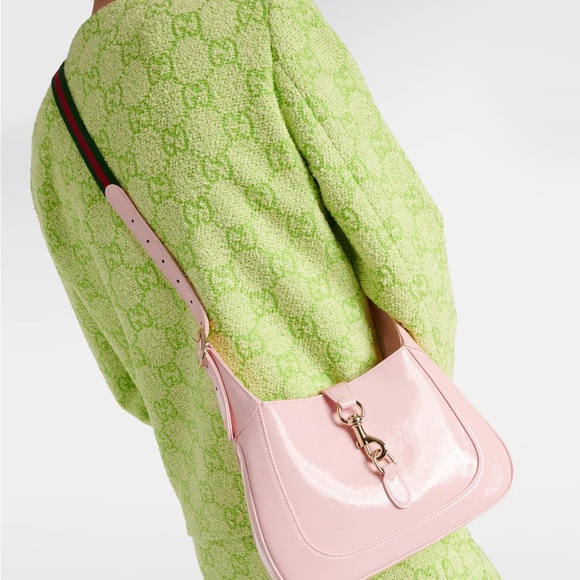NEW GUCCI JACKIE SMALL SHOULDER BAG PINK LEATHER - Picture 4 of 11